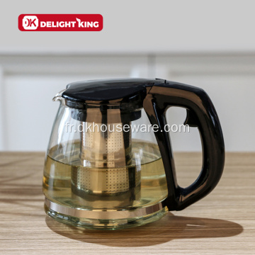 Théière en verre borosilicaté de haute qualité avec infuseur